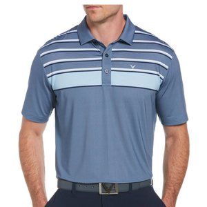 Callaway mens Fine Line Stripe Short Sleeve Golf Polo Shirt Polo Shirt